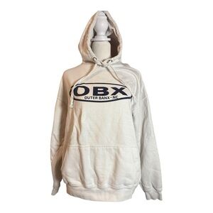 Outer Banks Cream and Navy Hoodie medium Sweatshirt